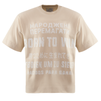 Beige T-Shirt Born to win NAVI x LITKOVSKA 2.0