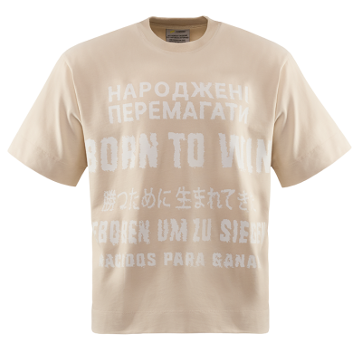 Бежева футболка Born to win NAVI x LITKOVSKA 2.0
