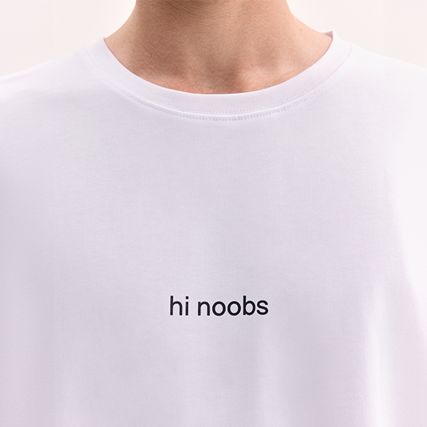 Olá noobs camiseta branca