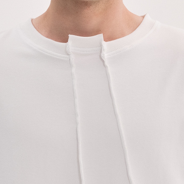 Oversize Paneled T-Shirt Ivory