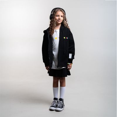 NAVI Junior Sudadera Con Capucha y Cremallera Negra