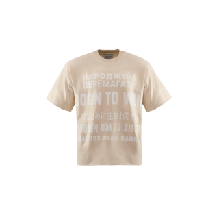 Beige T-Shirt Born to win NAVI x LITKOVSKA 2.0