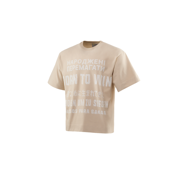 Beige T-Shirt Born to win NAVI x LITKOVSKA 2.0