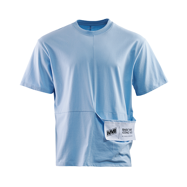 Oversize t-shirt Basic We Blue with pocket